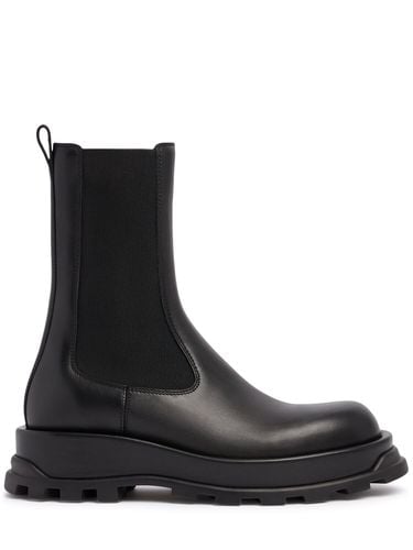 Mm Hohe Stiefeletten Aus Leder - JIL SANDER - Modalova