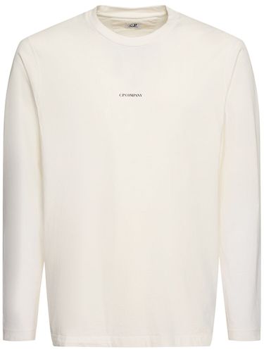 Brushed Jersey Long Sleeve T-shirt - C.P. COMPANY - Modalova