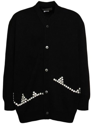 Buttoned Wool Blend Knit Cardigan - COMME DES GARÇONS HOMME PLUS - Modalova