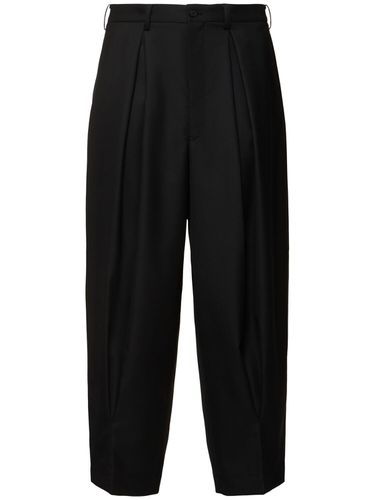 Wide Leg Wool Pants - COMME DES GARÇONS HOMME - Modalova