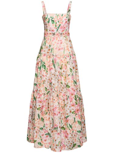 Lima Floral Print Linen Long Dress - AGUA BY AGUA BENDITA - Modalova