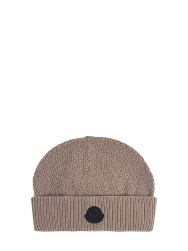 Cappello Beanie In Lana - MONCLER - Modalova