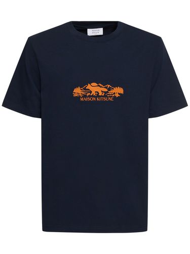 T-shirt Outdoor Profile Con Logo - MAISON KITSUNÉ - Modalova