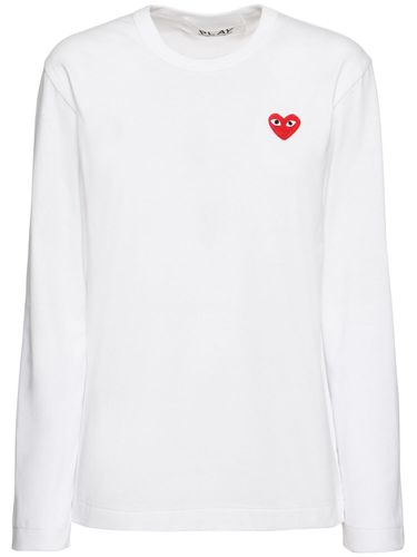 Camiseta De Jersey De Algodón Con Logo - COMME DES GARÇONS PLAY - Modalova