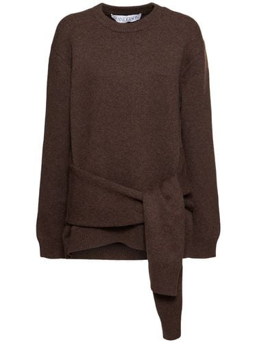 Drapierter Strickpullover Mit Bindeband Vorne - JW ANDERSON - Modalova