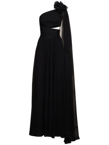 Langes Kleid Aus Seidenchiffon - ELIE SAAB - Modalova