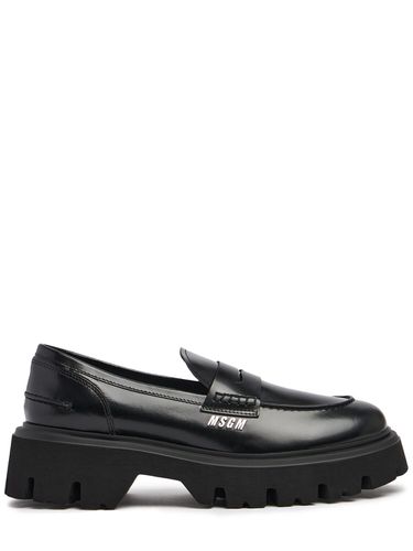 Mocasines De Piel Cepillada 40mm - MSGM - Modalova