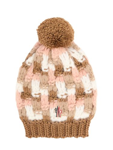 Gorro Beanie De Lana Virgen Con Pompón - MONCLER GRENOBLE - Modalova