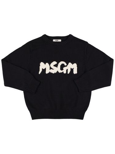 Suéter De Punto De Algodón - MSGM - Modalova