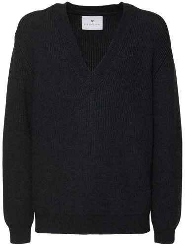 English Rib Wool Knit V-neck Sweater - SEVEN GAUGE - Modalova