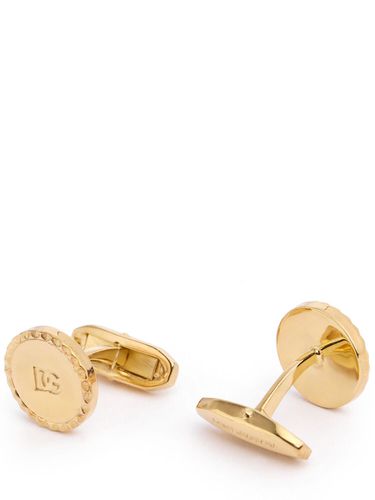 Dg Pleated Cufflinks - DOLCE & GABBANA - Modalova