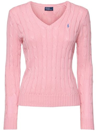 Kimberly V-neck Cotton Knit Sweater - POLO RALPH LAUREN - Modalova