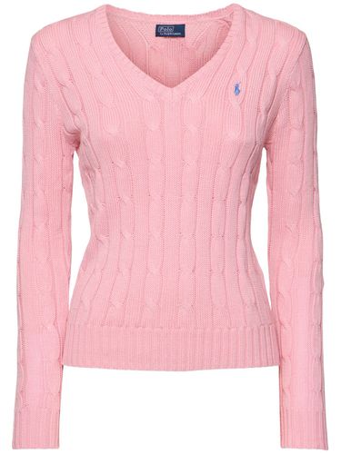 Maglia Kimberly In Maglia Di Cotone Con Scollo A V - POLO RALPH LAUREN - Modalova