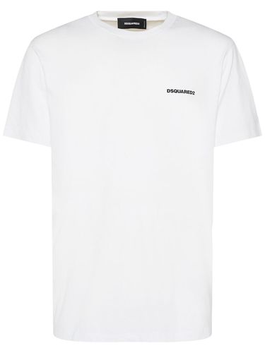 Camiseta De Algodón Estampado - DSQUARED2 - Modalova