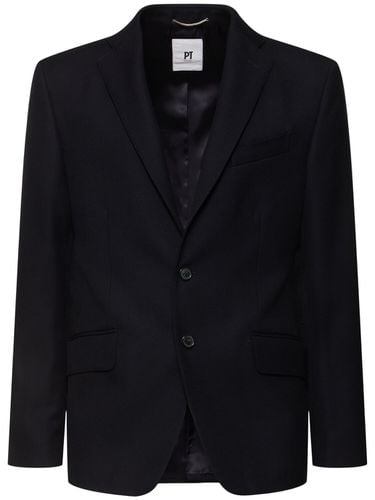 Single Breast Wool Drill Blazer - PT TORINO - Modalova