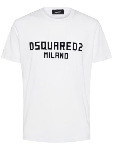 Camiseta De Algodón Estampado - DSQUARED2 - Modalova