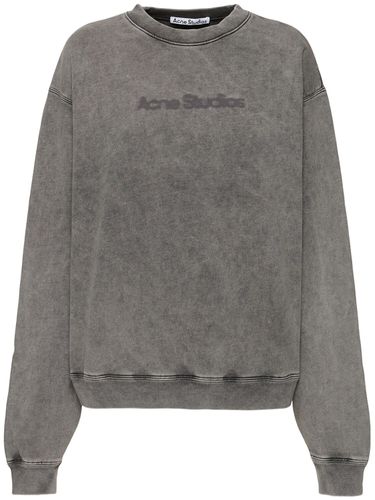 Felpa In Jersey Di Cotone Con Logo - ACNE STUDIOS - Modalova