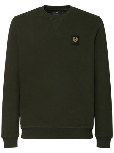 Logo Cotton Fleece Crewneck Sweatshirt - BELSTAFF - Modalova