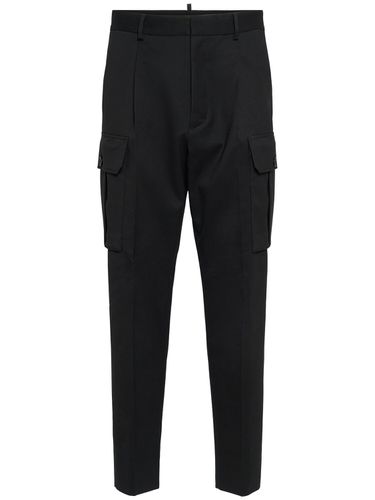 Pantaloni Cargo In Lana Stretch Con Pince - DSQUARED2 - Modalova