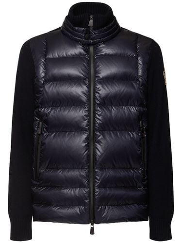 Daunencardigan Aus Nylon Und Wolle - MONCLER GRENOBLE - Modalova