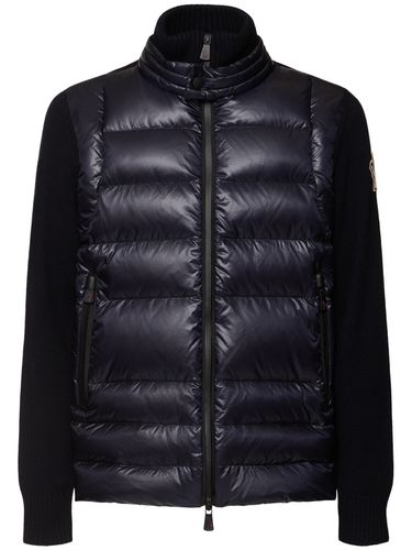 Wool & Nylon Down Zip-up Cardigan - MONCLER GRENOBLE - Modalova