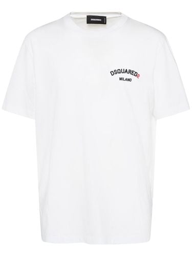 Camiseta De Algodón - DSQUARED2 - Modalova