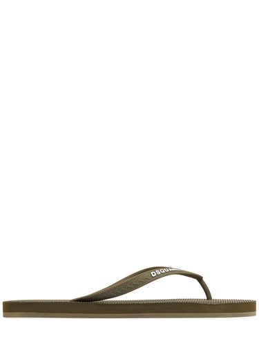 Sandalias Flip Flop De Goma Con Logo - DSQUARED2 - Modalova