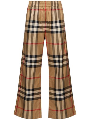 Bedruckte Hose Aus Baumwolle - BURBERRY - Modalova