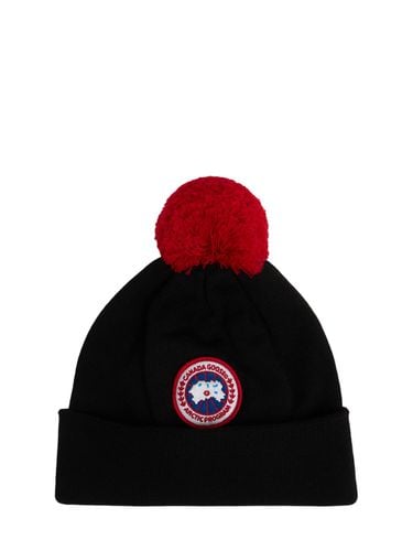 Gorro Beanie De Lana Con Pompón - CANADA GOOSE - Modalova