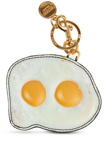 Egg Printed Leather Wallet - MOSCHINO - Modalova