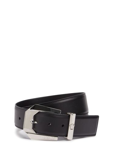 Mm Leather Belt - VERSACE - Modalova