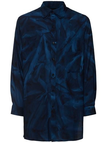 A-placket Triple Collar Viscose Shirt - YOHJI YAMAMOTO - Modalova