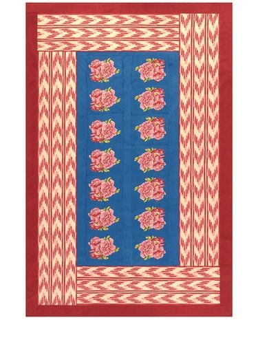 Nina Rose Blue Tablecloth - LISA CORTI - Modalova