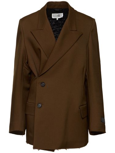 Blazer Oversize De Sarga - MM6 MAISON MARGIELA - Modalova