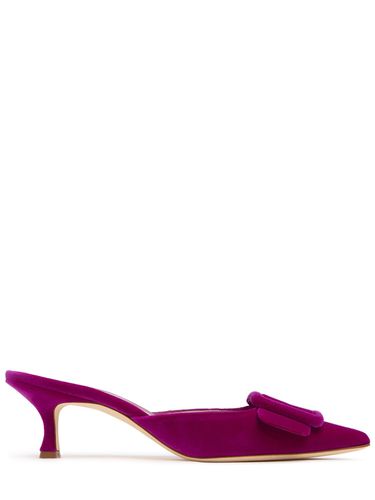 Mm Maysale Velvet Mules - MANOLO BLAHNIK - Modalova