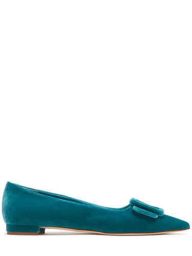 Mm Maysale Velvet Flats - MANOLO BLAHNIK - Modalova