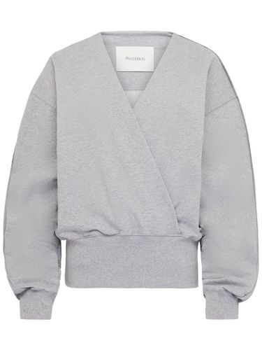 Rounded Cotton Wrap Sweatshirt - JW ANDERSON - Modalova