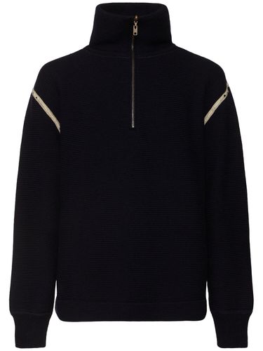 Reversible Half-zip Wool Knit Sweater - MAISON MARGIELA - Modalova