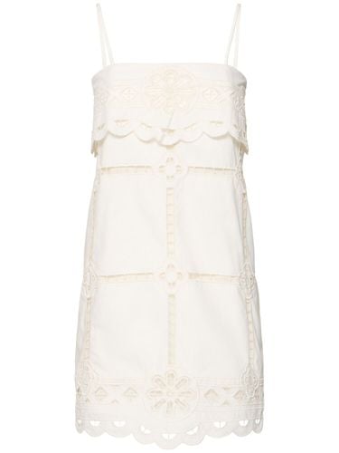 Parvedy Lace Cotton Mini Dress - ISABEL MARANT - Modalova