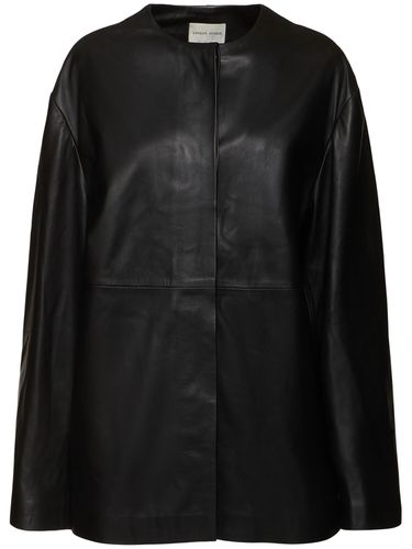 Atalia Round Neck Leather Coat - LOULOU STUDIO - Modalova