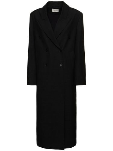 Temo Double Breast Viscose Coat - LOULOU STUDIO - Modalova