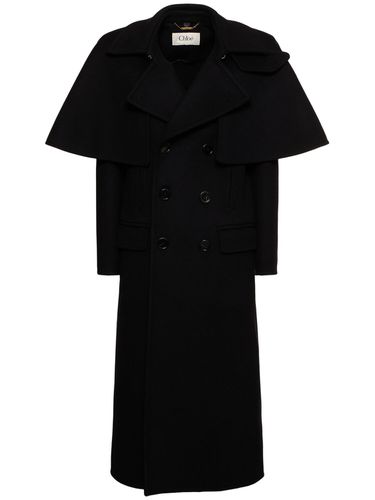 Cappotto Doppiopetto In Lana - CHLOÉ - Modalova