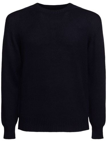 Wool Knit Crewneck Sweater - TAGLIATORE - Modalova