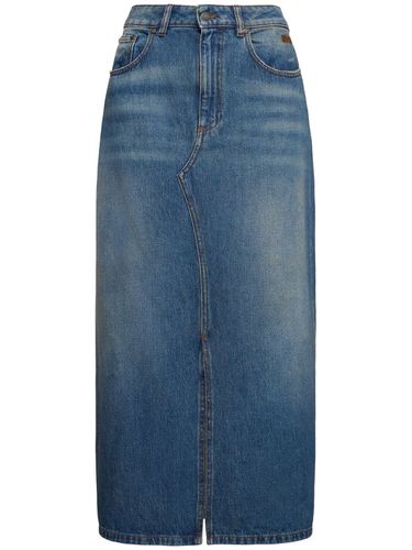 Denim Midi Skirt - MSGM - Modalova