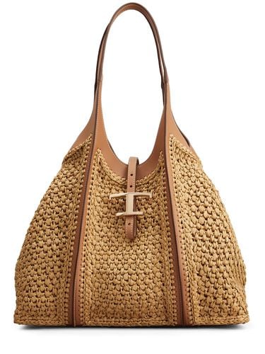 Medium Crochet Raffia Shopping Bag - TOD'S - Modalova