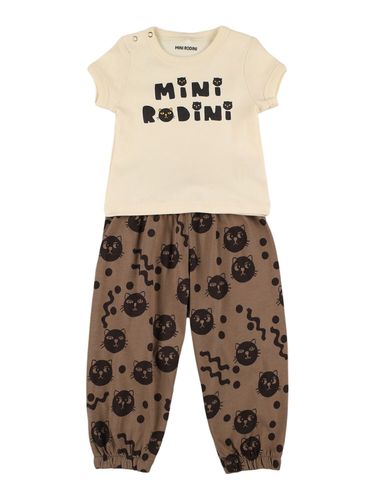 Pantalones Y Camiseta De Algodón Estampado - MINI RODINI - Modalova