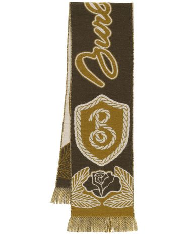 B Shield Graphic Wool Football Scarf - BURBERRY - Modalova