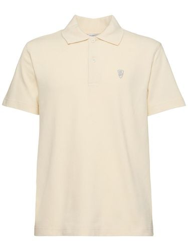 B-shield Embroidered Cotton Polo - BURBERRY - Modalova