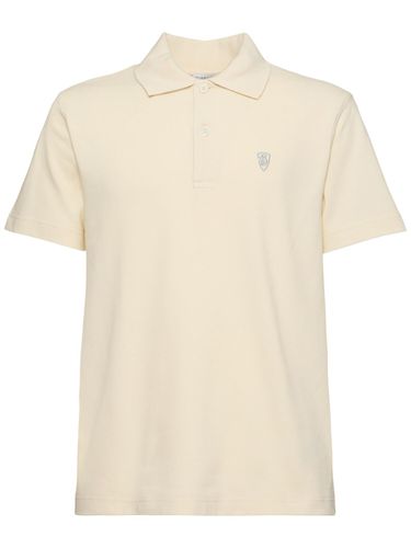 Polo B-shield In Cotone Ricamato - BURBERRY - Modalova