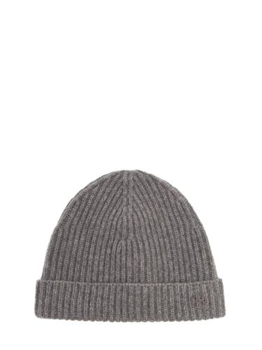 Cappello Beanie In Maglia Di Cashmere A Costine - TORY BURCH - Modalova